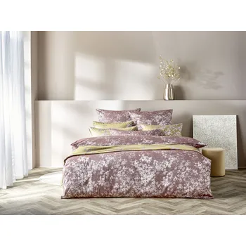 Povlečení Curt Bauer / Stella Ateliers FLORA růžovo-hnědá 80x80 cm zip