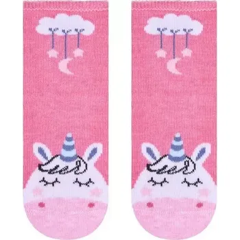 Dámské punčochy Kojenecké ponožky Jednorožec - 11-13 / růžová