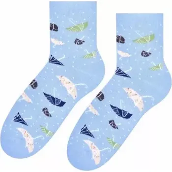 Dámské ponožky Dámské ponožky Prší - 35-37 / světle modrá