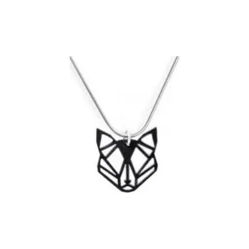 Přívěsek Dřevěný přívěsek BeWooden Black Foxy Pendant na krk s řetízkem zdarma - AP37