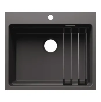 Granitový dřez Blanco ETAGON 6 InFino Silgranit šedá skála bez odtokové armatury + pojezdy - 527750