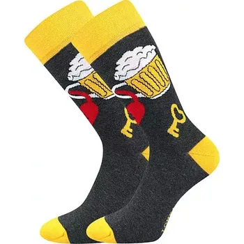 Pánské ponožky Pivečko moje - 39-42 / tmavě šedá