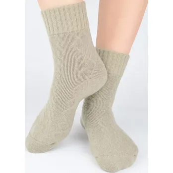 Dámské ponožky Dámské ponožky s vlnou SB136 - 36-41 / béžová