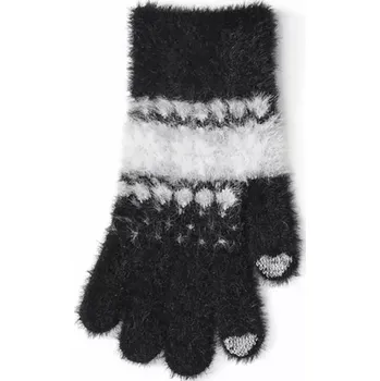 Rukavice Dámské pletené rukavice R-254 - 21 cm / černá