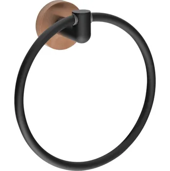 LARISSA držák ručníků kruh, černá/měď mat WS006BC 60575