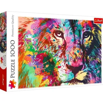 Puzzle Trefl Barevný lev 1000 dílků