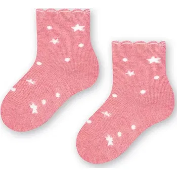 Dámská móda Kojenecké ponožky Hvězdičky - 11-13 / růžová
