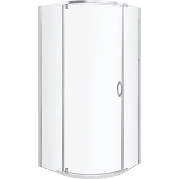 Novoterm Čtvrtkruhový sprchový kout NV-Splash 90x90 chrom/transparent + akrylátová vanička