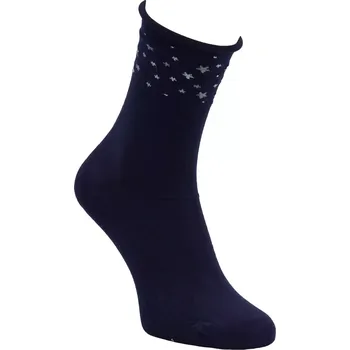 Dámské ponožky Dámské bambusové ponožky Hvězdičky - 35-38 / tmavě modrá