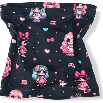 Kojenecká čepice ESITO | Bavlněný nákrčník Panenka - tmavě modrá / 44