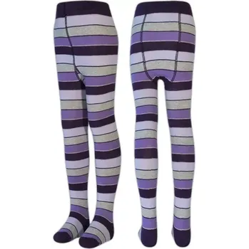 Dětské proužkované punčocháče Tomík - 80-86 / fialová