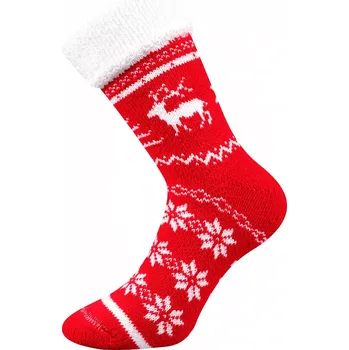 Dámské oblečení Dospělé froté ponožky Norway - 35-38 / červená