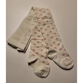 Dámské punčochy Dívčí punčochy Srdíčka - 116-122 / smetanová