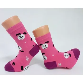 Dámské punčochy Detské bambusové ponožky Alík - 33-37 / malinová