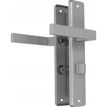 Dveřní kování Klika stříbrná wc klika koupelnových dveří 72 dveří vlevo - stříbro \ vlevo