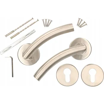 Dveřní kování Sada dveřních klik 130 mm inox inset