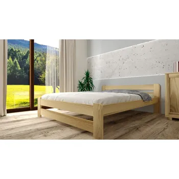 Postel Zvýšená postel z masivu Halina 180x200 cm + matrace Diana 15 cm + rošt ZDARMA