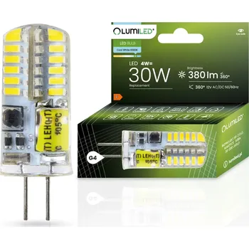 Žárovka LED žárovka G4 s kapslí 4W = 35W 380lm 6500K Cold LUMILED