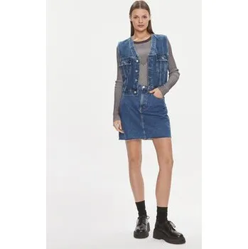 Dámská sukně Tommy Jeans Džínová sukně DW0DW17285 Modrá Slim Fit 30_NI