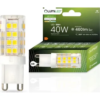 Žárovka Lumiled LED žárovka G9 s paticí 5W = 50W 470lm 4000K Neutrální 360° SVÍTÍCÍ