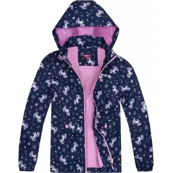 Dívčí bunda Dětská jarní/podzimní šusťáková bunda WOLF B2463 modrá vel.110/116