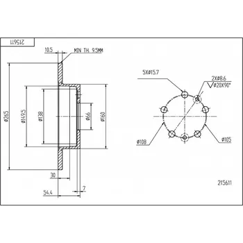 Brzdový kotouč Brzdový kotouč zadní Espace 96- 265/10.5/9.5 6025304073 HART