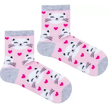 Dámské ponožky Dámské ponožky Kočičky M - 37-41 / růžová