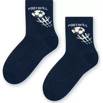 Dětská móda Chlapecké ponožky Futbal - 26-28 / tmavě modrá