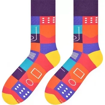 Pánské ponožky Squares - 43-46 / oranžová