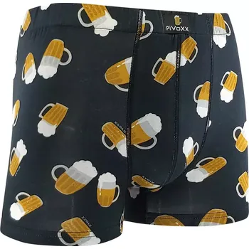 Boxerky Pánské boxerky Pivo půllitrák - 3XL / černá