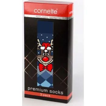 Pánské ponožky Pánské ponožky v krabičce Sobík ( 3 páry ) - 39-41 / modrá