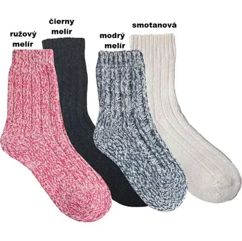 Dámské ponožky Dámské tlusté ponožky Extra warm - 39-42 / ružový melír