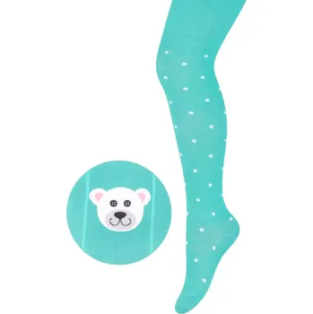 Dámské punčochy Kojenecké punčocháče Medvídek - 68-74 / tyrkysová