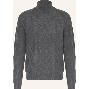 Pánská móda Tommy Hilfiger Pánský Svetr S Rolákem, tmavě šedá, XL