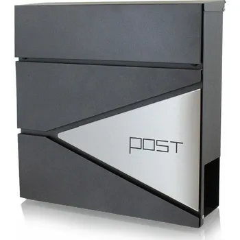 Poštovní schránka Poštovní schránka na dopisy se schránkou na noviny, letáky, nástěnná grafitová M16439
