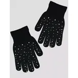 Dívčí pletené rukavice RZ029 - 16 cm / černá