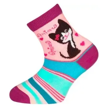 Dětské ponožky Minda - 14-18 / fuchsiová