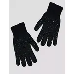 Dámské pletené rukavice Golden RZ011 - 21 cm / černá/zlatá