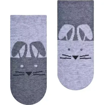 Dětská móda Dětské kotníkové ponožky Two Bunnies - 29-31 / šedá