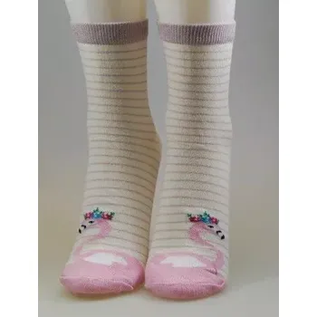 Dámské punčochy Dámské ponožky Plameňák - 35-41 / smetanová