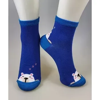 Dámské punčochy Dámské ponožky Spící medvídek - 34-38 / modrá
