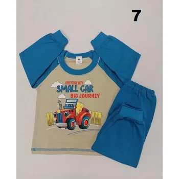 Chlapecké pyžamo Chlapecké pyžamo Auta dlouhé - 86 / béžová / 7