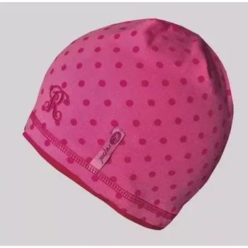 Čepice Dívčí čepice Tečky krátká - 52-54 / růžová