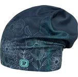 Fleecová čepice Yetti - vzor 48 - petrol - květiny 52 - 54
