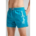 Pepe Jeans Pánské plavky LOGO SWIMSHORT Barva: modrá, Velikost: M