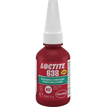 Průmyslové lepidlo Loctite 638 anaerobní lepidlo odolné vůči vysokým teplotám vysoce pevné, 10ml lahvička