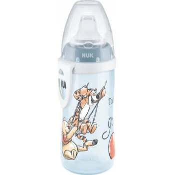 Hračka pro nejmenší NUK FC Láhev Active Cup DISNEY-Medvídek Pú 300ml šedá
