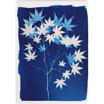 Sešit Sešit Cyanotype, A5, 32 listů, linkovaný - javorové listy
