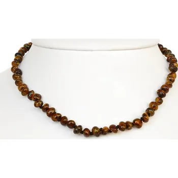 Náhrdelník Jantarové korálky pro miminko zelený jantar Minie