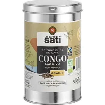 Káva Sati Congo Bio Fairtrade 225 g zrno dóza